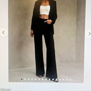 BANANA REPUBLIC LIDO WIDE-LEG ITALIAN WOOL PANT